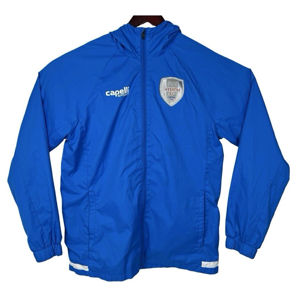 Capelli Sport Albion SC Atlanta Mens Medium Windbreaker Jacket Royal Blue
